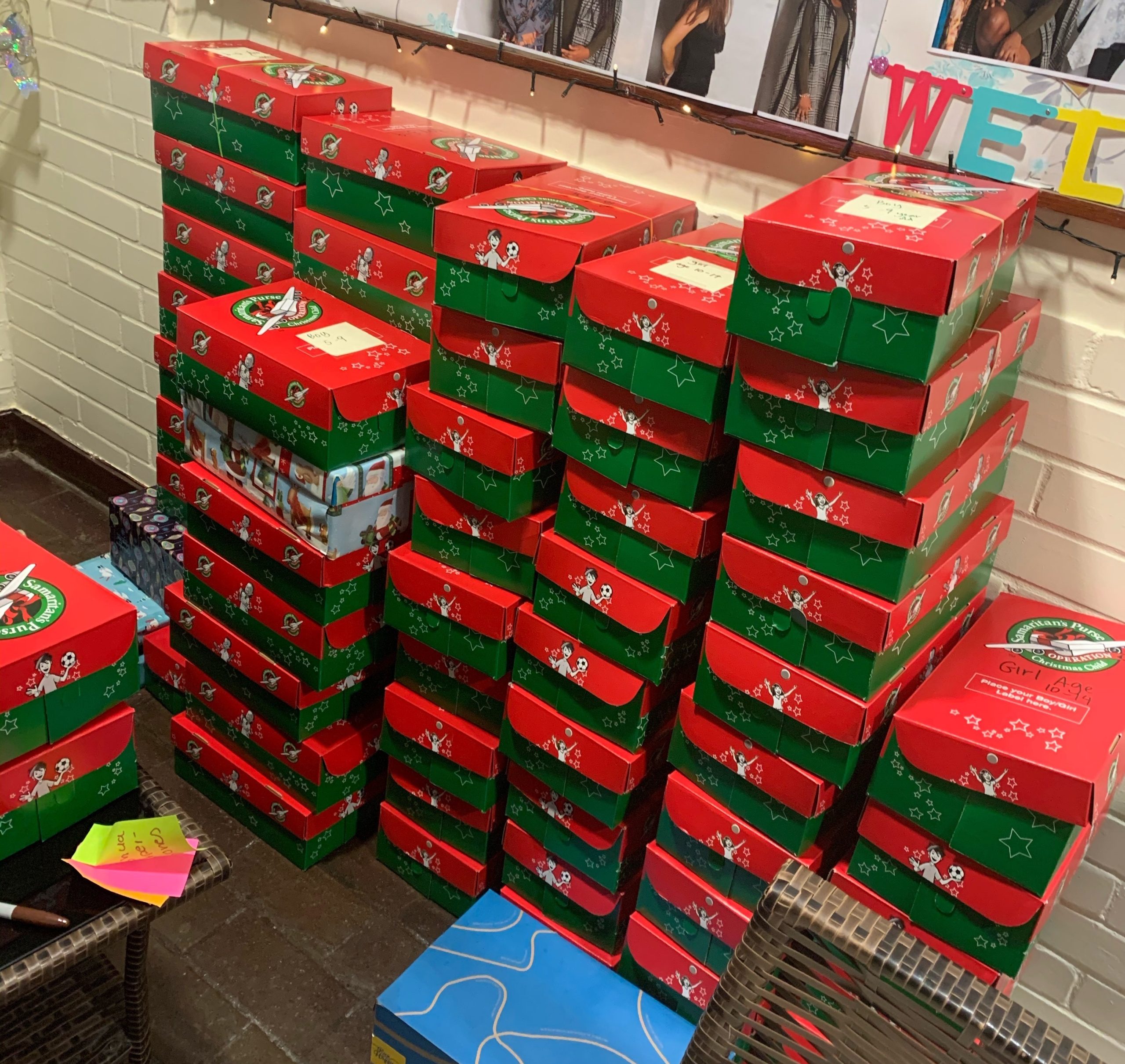 Operation Christmas Child, shoebox project King Edward's Witley