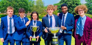 boys with their trophies